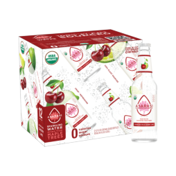 Asarasi® Organic Sparkling Wild Cherry Lime Tree Water 12 oz Glass Bottle (12 Pack)