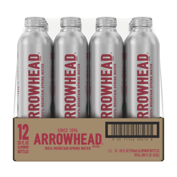 Arrowhead® Mountain Spring Water Aluminum Bottle 25oz (12 Pack) Image1