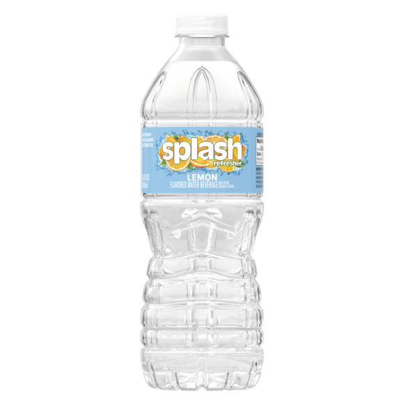 Splash Refresher™, Flavored Water Beverage, Lemon Flavor, 16.9 FL OZ Plastic Bottles (24 Count) Image2