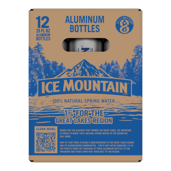 Ice Mountain® Natural Spring Water Aluminum Bottle 25oz (12 Pack) Image3