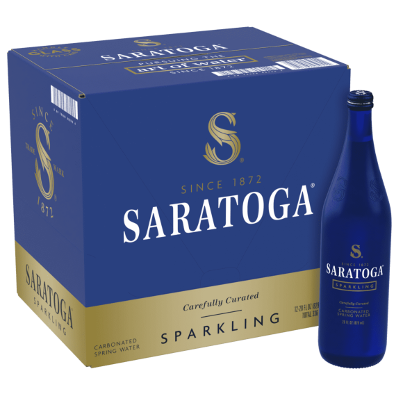 Saratoga® Sparkling Spring Water 28 Fl Oz Glass Bottle (12 Pack)