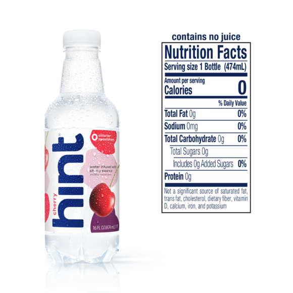 Hint® Cherry Infused Water 16 FL Oz Plastic Bottles (12 Pack) Image2
