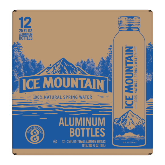 Ice Mountain® Natural Spring Water Aluminum Bottle 25oz (12 Pack) Image1