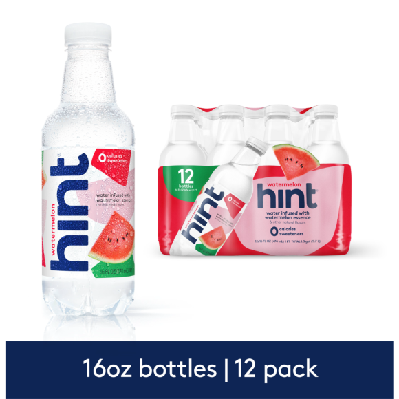 Hint® Watermelon Infused Water 16 FL Oz Plastic Bottles (12 Pack) Image1