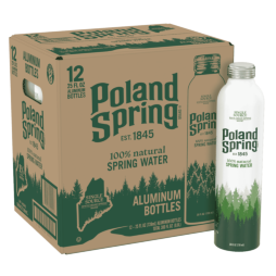 Poland Spring® Natural Spring Water Aluminum Bottle 25oz (12 Pack)