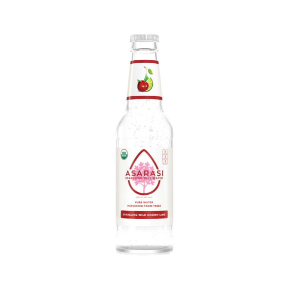 Asarasi® Organic Sparkling Wild Cherry Lime Tree Water 12 oz Glass Bottle (12 Pack) Image2