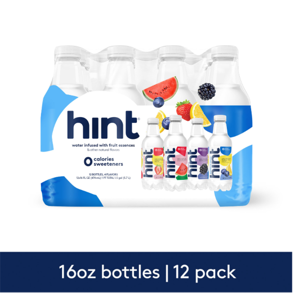 Hint® Water White Variety Pack 16 FL Oz Plastic Bottles (12 Pack) Image1