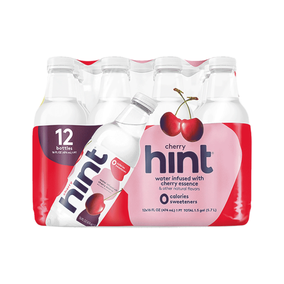 Hint® Cherry Infused Water 16 FL Oz Plastic Bottles (12 Pack)