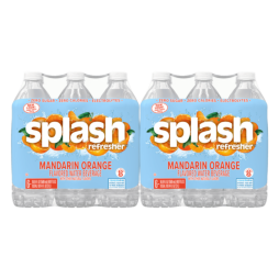 Splash Refresher™, Flavored Water Beverage, Mandarin Orange Flavor, 16.9 FL OZ Plastic Bottles (24 Count)