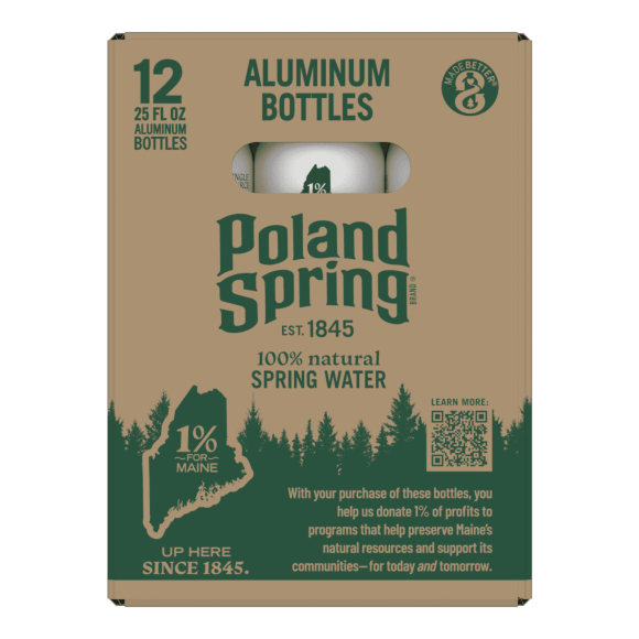 Poland Spring® Natural Spring Water Aluminum Bottle 25oz (12 Pack) Image3