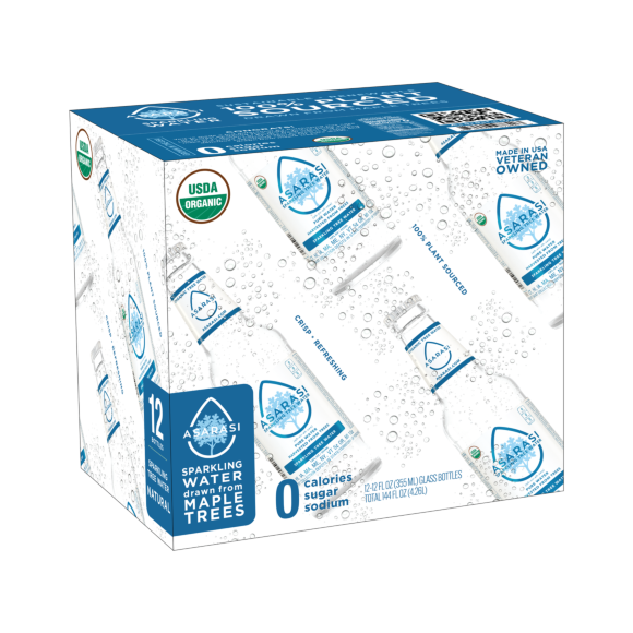 Asarasi® Organic Sparkling Tree Water 12 oz Glass Bottle (12 Pack) Image1