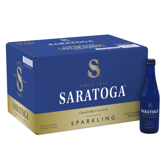 Saratoga® Sparkling Spring Water 12 Fl Oz Glass Bottle (24 Pack)