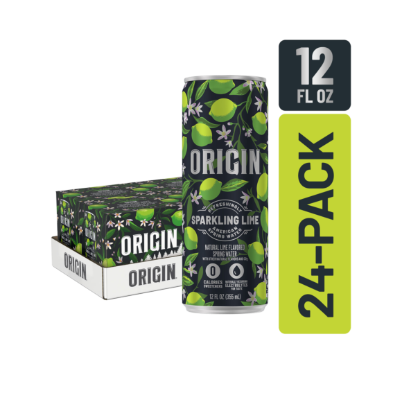 ORIGIN™ Lime Flavor Sparkling Water 12 Fl Oz Aluminum Cans (24 Pack) Image1
