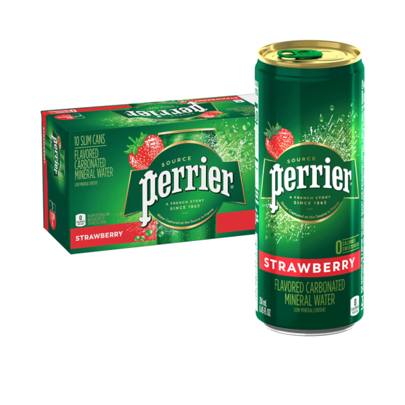 Perrier® Strawberry Flavored Carbonated Mineral Water - Slim Cans