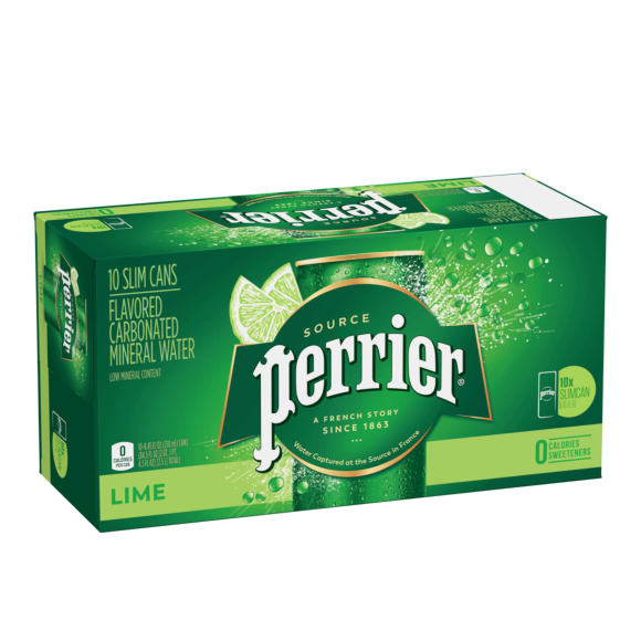 Perrier® Lime Flavored Carbonated Mineral Water - Slim Cans Image1