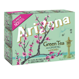 AriZona® Green Tea with Ginseng and Honey 11.5 Fl Oz Standard Can (12 Pack)