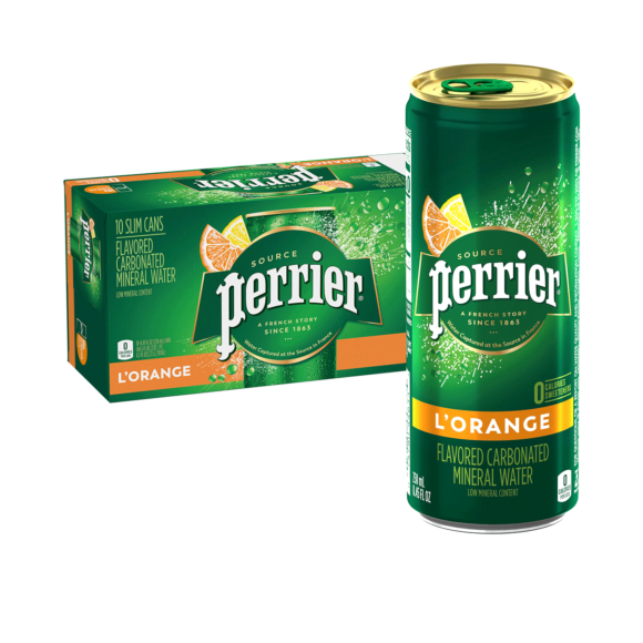 Perrier® L'Orange Flavored Carbonated Mineral Water - Slim Cans