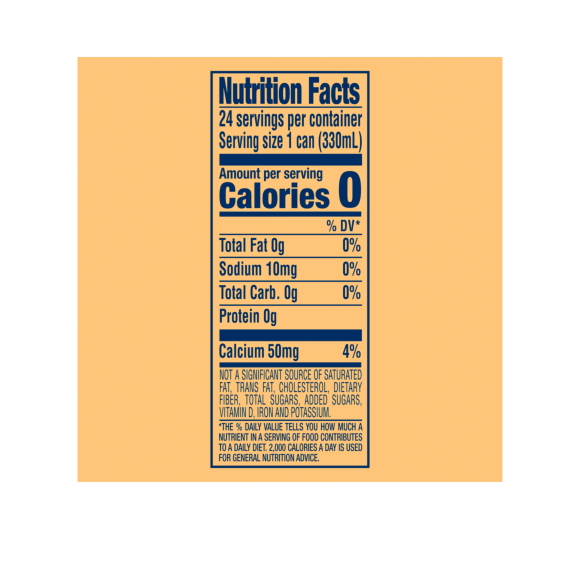 nutritional facts for 8 count 3 boxes of 11 ounce s.pellegrino essenza tangerine & wild strawberry sparkling natural mineral water - slim cans Image4