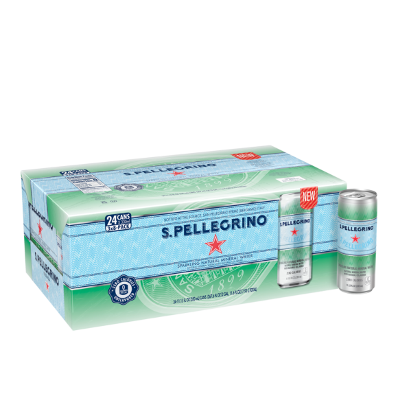 11 ounce can - s.pellegrino essenza unflavored sparkling natural mineral water - slim cans Image1