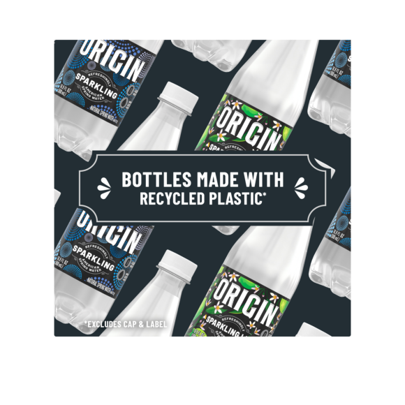 ORIGIN™ Sparkling Water Lime Flavor 16.9 Fl Oz Recycled Plastic Bottle (24 Pack) Image2