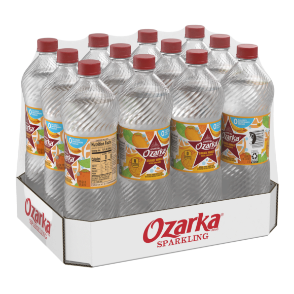 Ozarka® Brand Sparkling 100% Natural Spring Water - Orange Mango Image1
