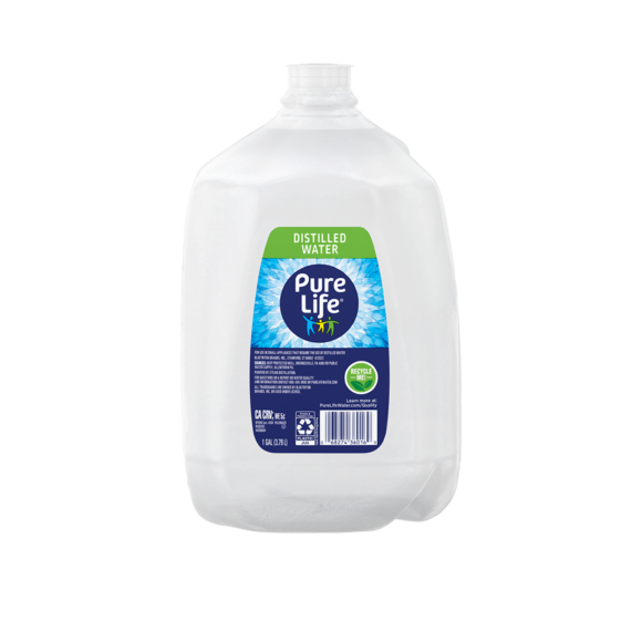 1 gallon jug pure life distilled water side handle single size Image1