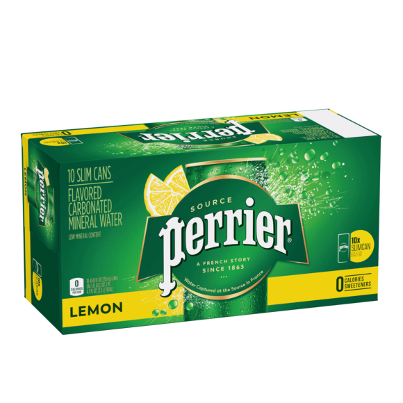 Perrier® Lemon Flavored Carbonated Mineral Water - Slim Cans Image1
