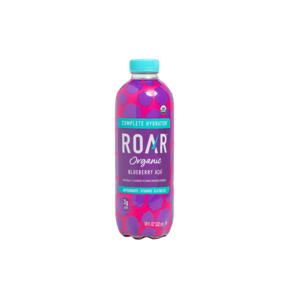bottle of roar organic blueberry acai drink Image1