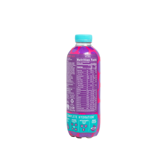 nutrition facts from a bottle of roar organic blueberry acai drink Image4