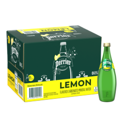 Perrier® Lemon Flavored Carbonated Mineral Water - Glass