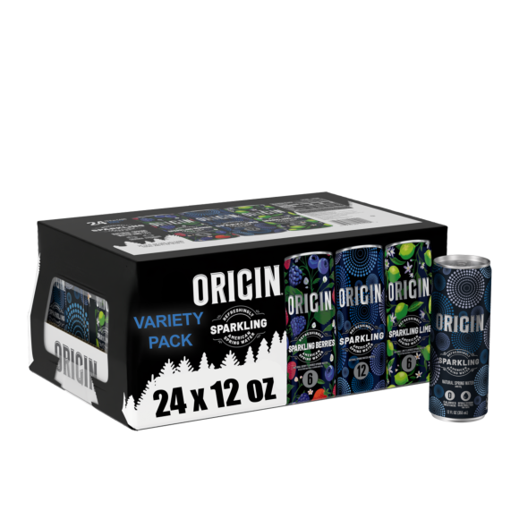 ORIGIN™ Variety Flavor Sparkling Water 12 Fl Oz Aluminum Cans (24 Pack)