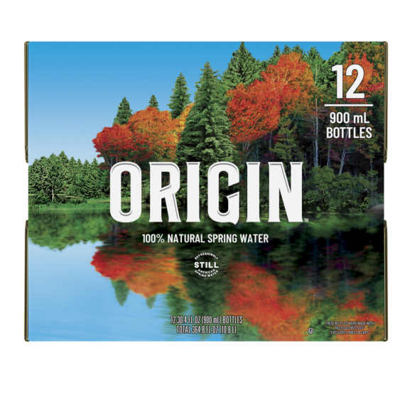 ORIGIN™ 100% Natural Spring Water 900 mL Recycled Plastic Bottle (12 Pack) Image5