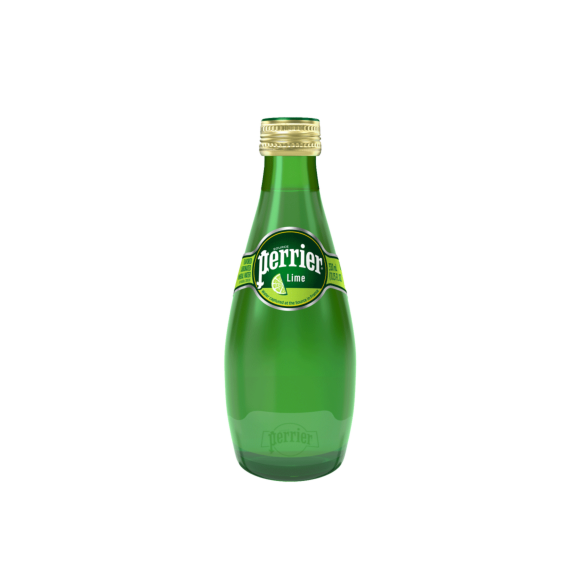 Perrier® Lime Flavored Carbonated Mineral Water - Glass Image2