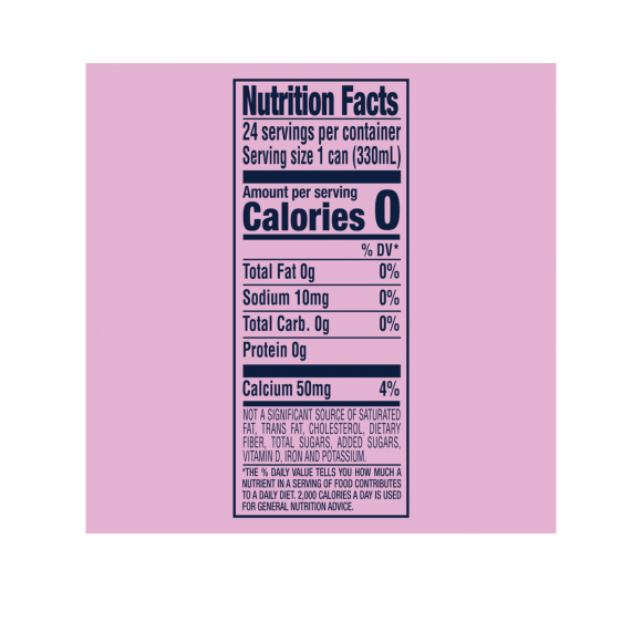 nutritional facts for 8x3 pack of 11 ounce s.pellegrino essenza dark cherry morello & pomegranate sparkling natural mineral water - slim cans Image4