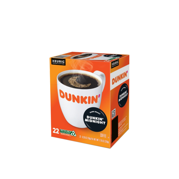 dunkin donuts k cup dark roast coffee flavor midnight 1 box with 22 count Image3