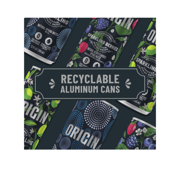 ORIGIN™ Variety Flavor Sparkling Water 12 Fl Oz Aluminum Cans (24 Pack) Image3