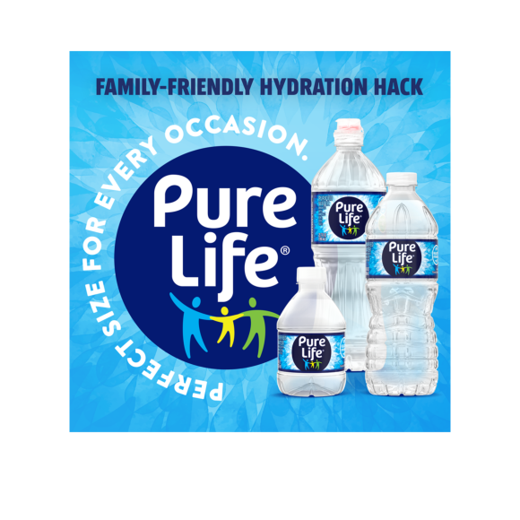 Pure Life® Purified Water, 23.7 Fl Oz, Plastic Sport Cap Bottled Water (24 Pack) Image1