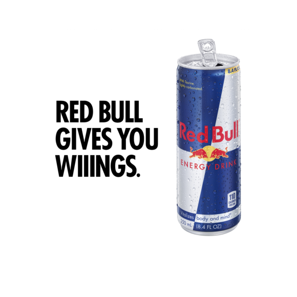 can of original red bull energy drink with slogan Image4