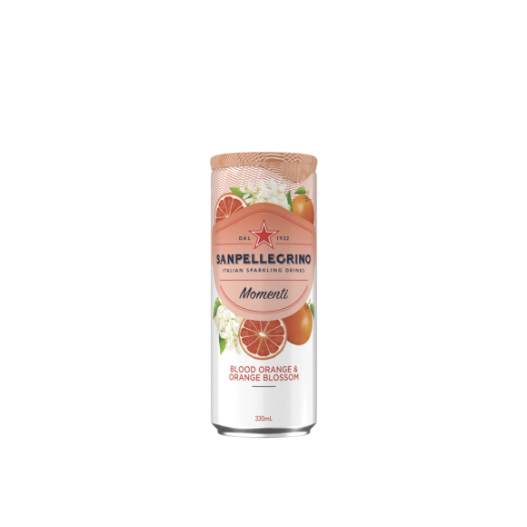 Sanpellegrino® Momenti Blood Orange & Orange Blossom Italian Sparkling Drinks - Slim Cans Image2