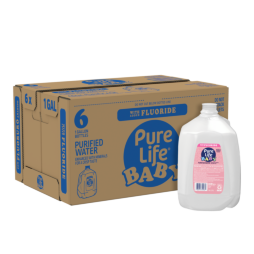 Pure Life® Baby Purified Water With Added Fluoride 1 Gallon Jug (6 Pack)