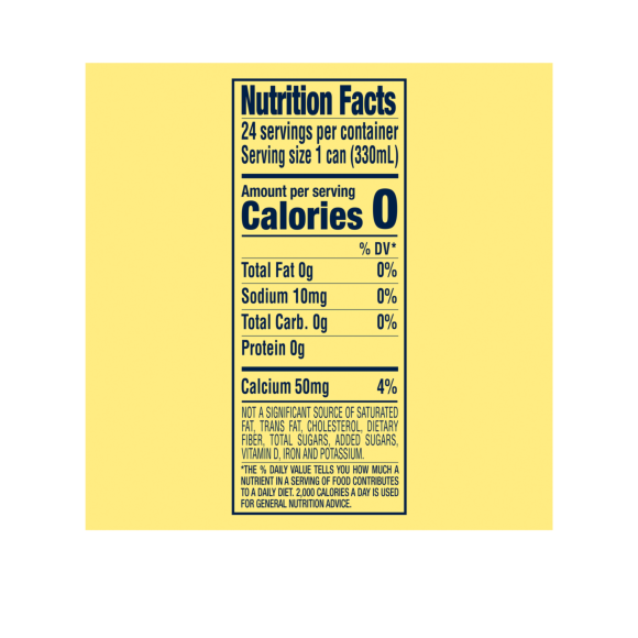 nutritional facts for 8 count 3 boxes of 11 ounce s.pellegrino essenza lemon zest sparkling natural mineral water - slim cans Image4