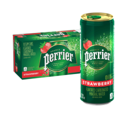 Perrier® Strawberry Flavored Carbonated Mineral Water - Slim Cans