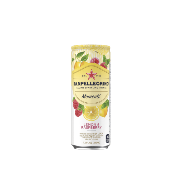 Sanpellegrino® Momenti Lemon & Red Raspberry Italian Sparkling Drinks - Slim Cans Image2