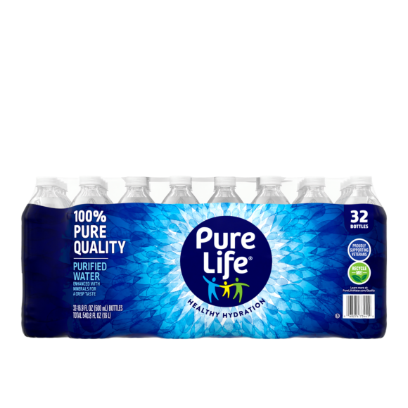Pure Life® Purified Water 16.9 Fl Oz Plastic Bottle (32 Pack)	 Image1
