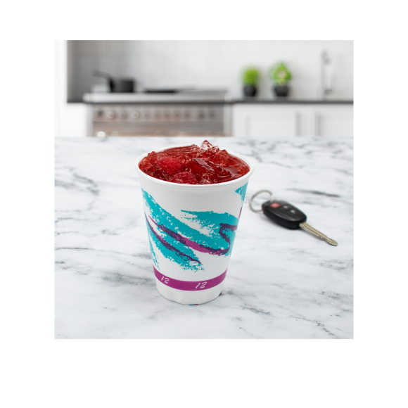 12 ounce insulated hot cold disposable cup on kitchen counter Image1