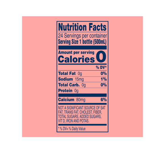 nutritional facts for 8 count 3 boxes of 11 ounce s.pellegrino essenza blood orange & black raspberry sparkling natural mineral water - slim cans Image4