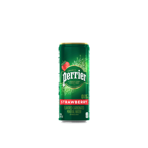 Perrier® Strawberry Flavored Carbonated Mineral Water - Slim Cans Image2