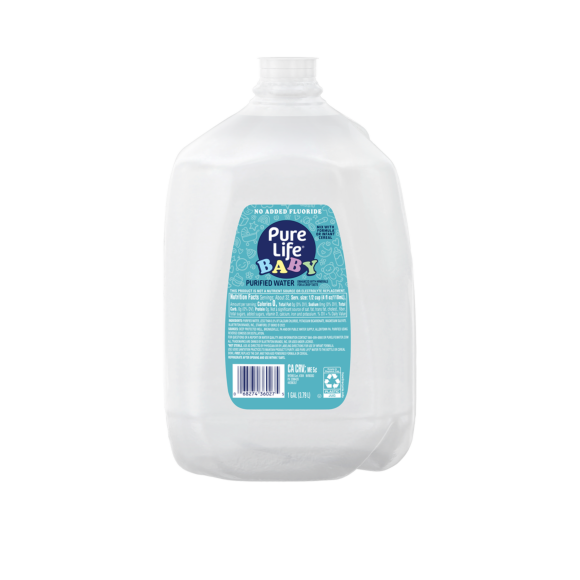 1 gallon pure life baby purified nursery water added fluoride Image1