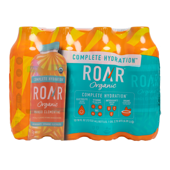 ROAR® Organic Electrolyte Infusions Mango Clementine 18 Fl Oz Bottles (12 Pack)