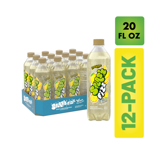 Splash Fizz™ Lemonade Flavored Sparkling Water Beverage 20 Fl Oz Plastic Bottles (12 Pack) Image1